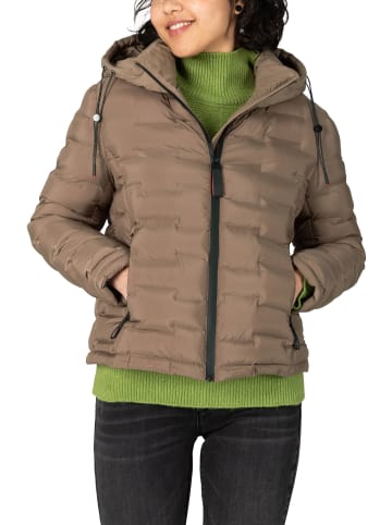 Timezone Puffer-Jacke wasserabweisend recycelte Wattierung in Braun