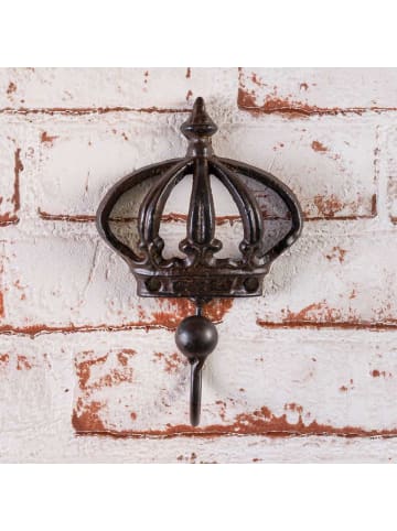 AltoBelli Wandhaken CROWN Metall Antik Braun 16x10 cm