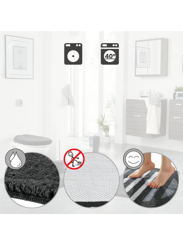 Erwin Müller Duschvorlage halbrund Matala in anthrazit