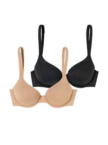 Schiesser Bügel-BH BH mit Schale - Unique Micro in maple-schwarz
