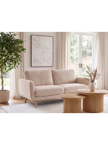 Beliani 2-Sitzer Sofa KILJA in Beige/Braun - (W) 154 x (H) 85 x (L) 85 cm