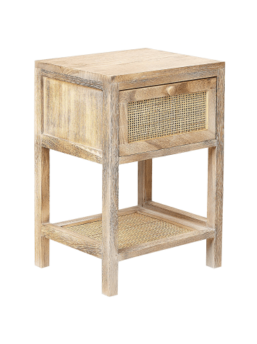 Beliani Nachttisch ESTO in Heller Holzfarbton - (W) 35 x (H) 51 x (L) 29 cm