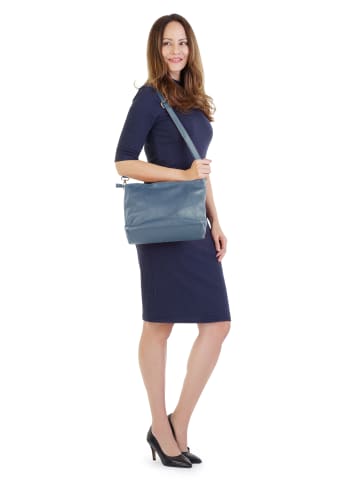 Samantha Look Umhängetasche echt Leder in hellblau