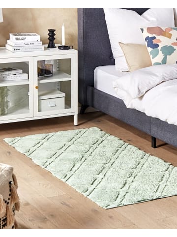 Beliani Kurzflor HATAY in Grün - (W) 80 x (H) 1.4 x (L) 150 cm