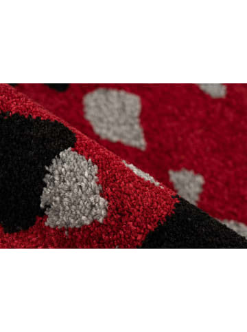 Arte Espina Kurzflor Teppich Naila 325 in schwarz - rot - rechteckig