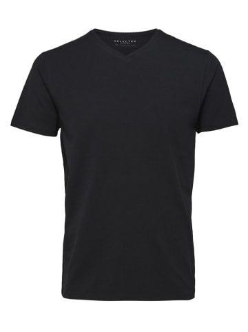 SELECTED HOMME T-Shirt NEW PIMA in Schwarz