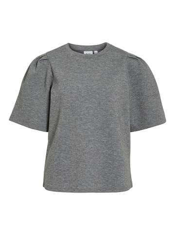 Vila Oberteil mit kurzen Ärmeln in Medium Grey Melange