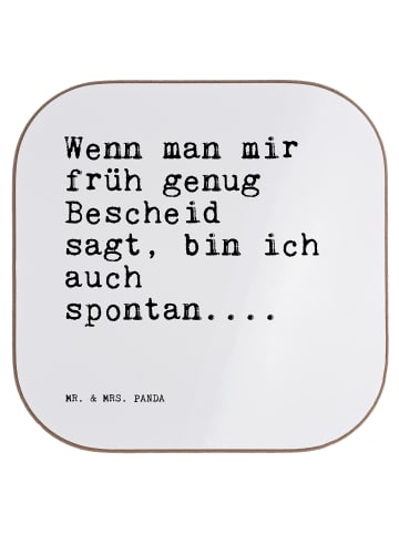 Mr. & Mrs. Panda Untersetzer für Gläser Wenn man mir früh... mit... in Weiß