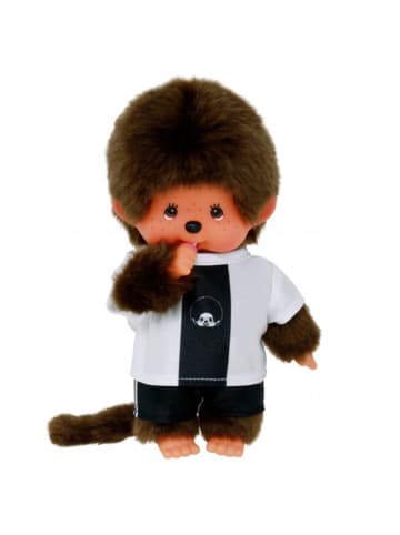 Monchhichi Junge im Fußball-Trikot | 20 cm Monchhichi Puppe | EM-Fußball Edition