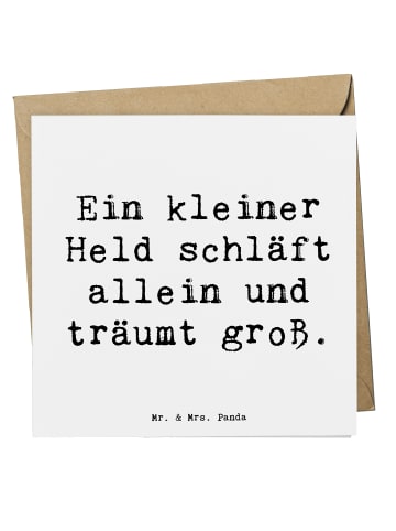 Mr. & Mrs. Panda Einladungskarte Spruch Alleine schlafen lernen ... in Weiß