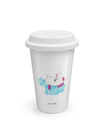 Mr. & Mrs. Panda ToGo Kaffeebecher Einhorn Verliebt ohne Spruch in Weiß