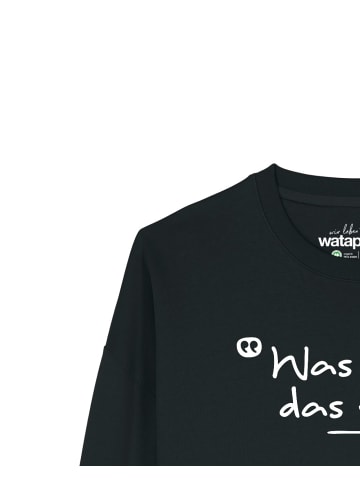 wat? Apparel Sweatshirt Was muss das muss in Schwarz