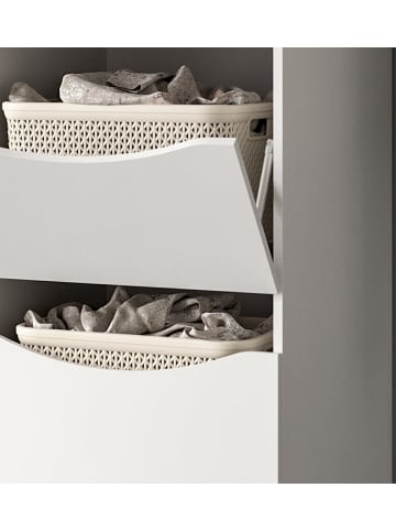 Inn.Furn Waschmaschinenschrank weiß Set 2-teilig 126 cm, Waschmaschinenumbau