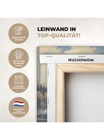 MuchoWow Leinwand bilder Berghütte (BxH)