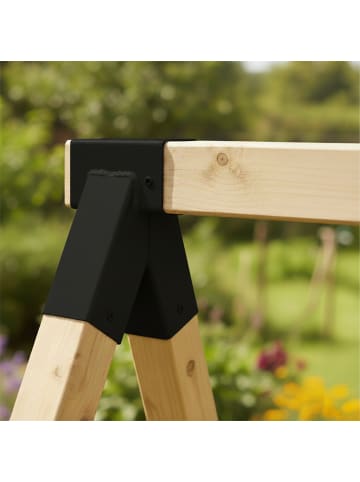 relaxdays Schaukelverbinder in Schwarz - 100°