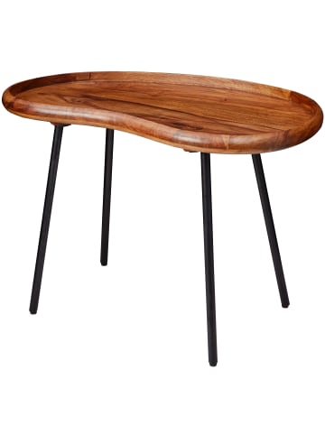 KADIMA DESIGN Couchtisch WL5.669 71x51x40 cm massiv Sofatisch Nierenform