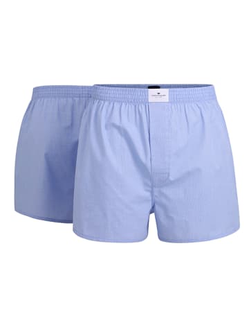 Tom Tailor Web-Boxershorts 2er Pack in Blau