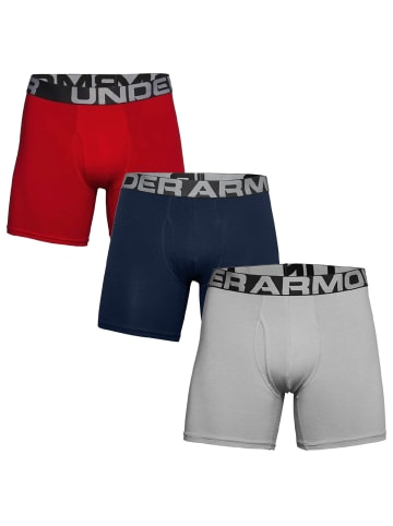 Under Armour Boxershorts Charged Cotton 6in 3 Pack in multicolor