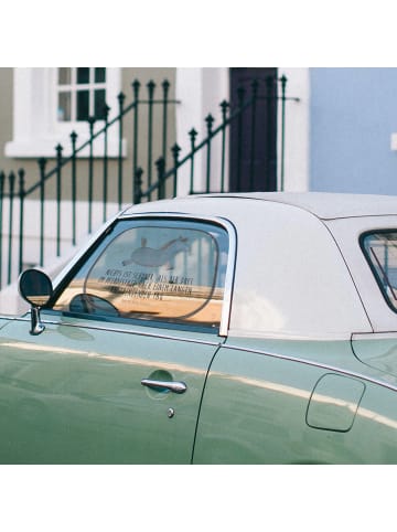 Mr. & Mrs. Panda Sonnenschutz Auto Pferd Springen mit Spruch in Vintage