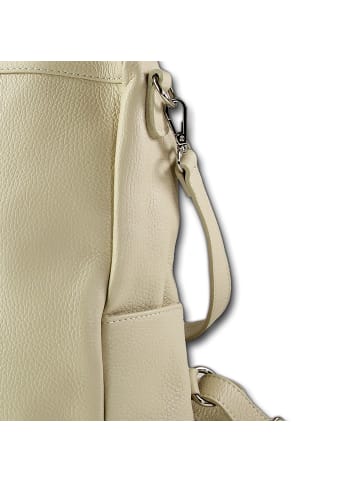Toscanto Leder Cityrucksack Toscanto Rucksack beige ca. 30cm