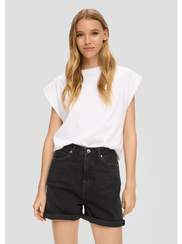 QS Jeans-Hose kurz in Schwarz
