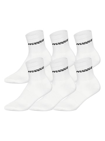 HUDDLE Socken 6er Pack in Weiß