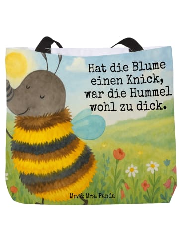 Mr. & Mrs. Panda Reisetasche Hummel flauschig Design mit Spruch in Weiß