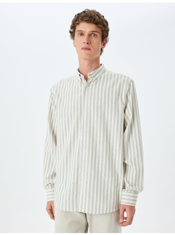 KOTON Shirt in Marineblau Gestreift