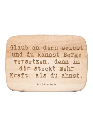 Mr. & Mrs. Panda Küchenbrett Spruch Selbstvertrauen stärken mit ... in Transparent