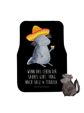 Mr. & Mrs. Panda Autoteppich Axolotl Tequila mit Spruch in Schwarz