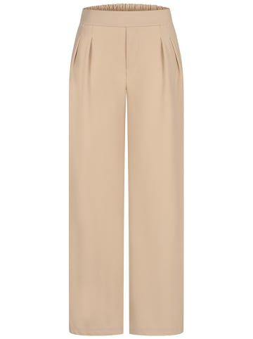 Cloud5ive Cloud5ive Cloud5ive Damen Stoffhose mit weitem Beinschnitt Gummibund mit Raffung in beige