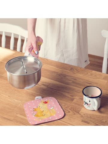 Mr. & Mrs. Panda Topflappen Fuchs Mama ohne Spruch in Rot Pastell