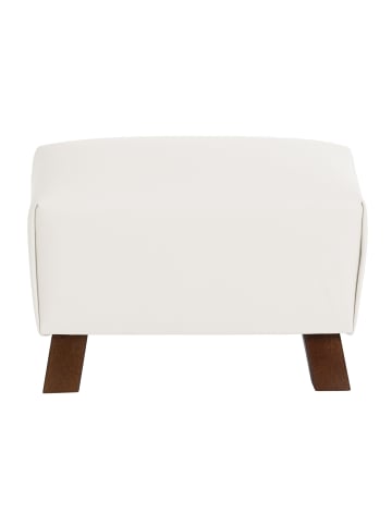 58 aufm Kessel POLSTERHOCKER Kaylah pigmentiertes Nappaleder weiß