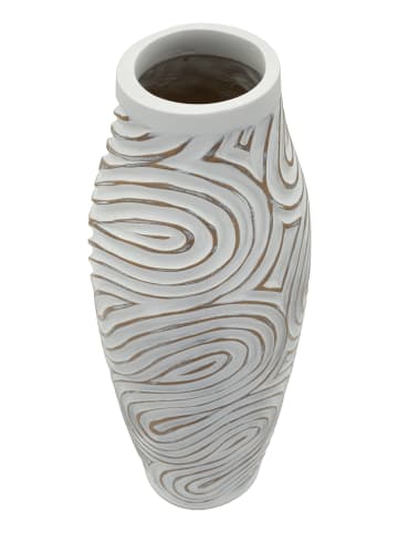Mauro Ferretti Weiße Harzvase Ø 18,5 x 50 cm
