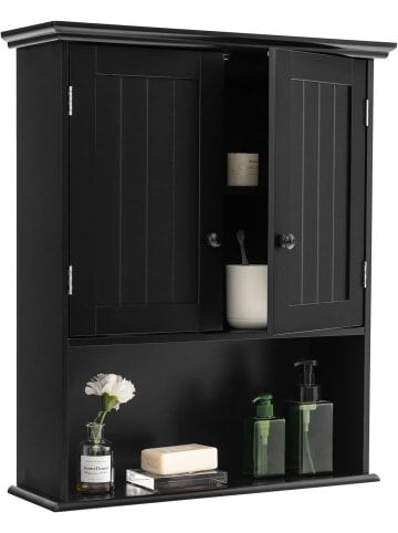 COSTWAY Medizinschrank Hängeschrank in Schwarz
