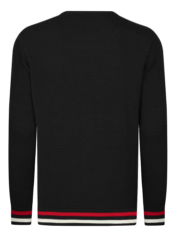 Felix Hardy Rundhals Baumwollpullover in Schwarz