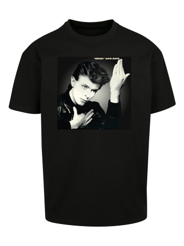 F4NT4STIC Heavy Oversize T-Shirt David Bowie Rock Music Band Heroes Album Cover in schwarz