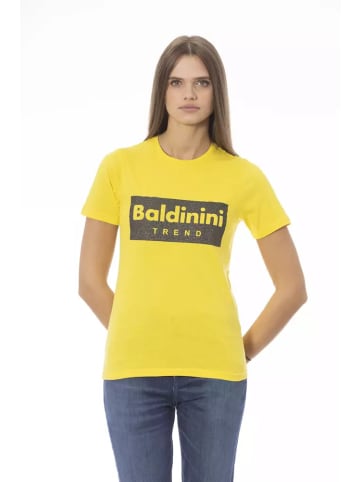 Baldinini Trend Zweifarbig Gelb Baumwolle Damen T-Shirt