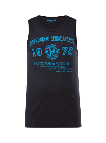 Men Plus Tank Top in navy blau