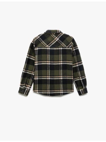 KOTON SHIRTS LS in Khaki Karomuster