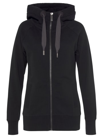 ELBSAND Kapuzensweatjacke in schwarz