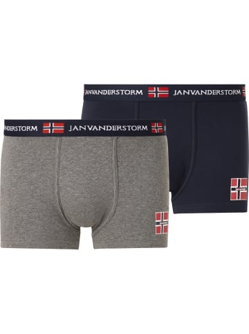 Jan Vanderstorm 2er Pack Retropant TEM in dunkelblau grau
