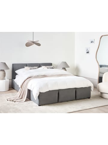 Beliani Bettgestell BOUSSE in Grau - (W) 150 x (H) 80 x (L) 220 cm
