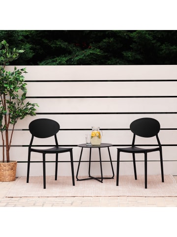 Homestyle4u Küchenstuhl 4er Set in Schwarz