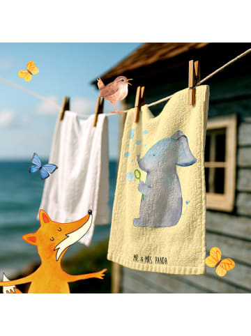 Mr. & Mrs. Panda Handtuch Elefant Seifenblasen ohne Spruch in Gelb Pastell