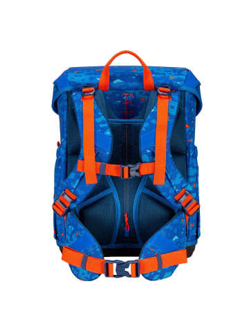 Scout Neo Exklusiv Superflash Schulranzen-Set 4-teilig in Blue Dino
