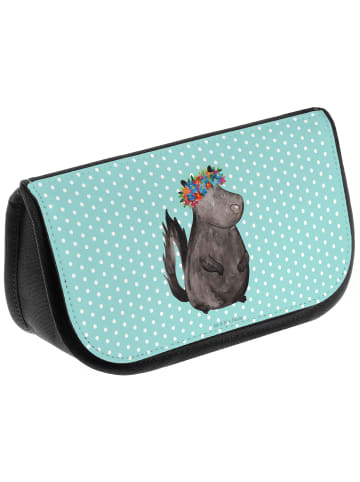 Mr. & Mrs. Panda Kulturtasche Stinktier  ohne Spruch in Türkis Pastell