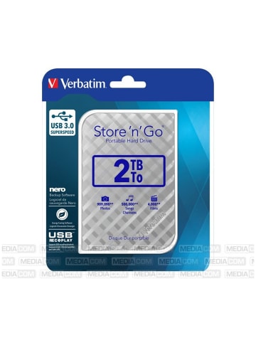 Verbatim Verbatim Store'n'Go 2TB 2, 5 Zoll HDD Gen 2 Silber