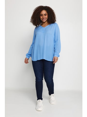 KAFFE curve Langarm-Bluse KCami in Vista Blue
