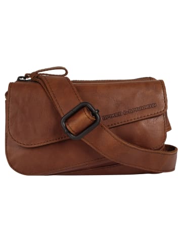 SPIKES & SPARROW Gürteltasche echt Leder in cognac
